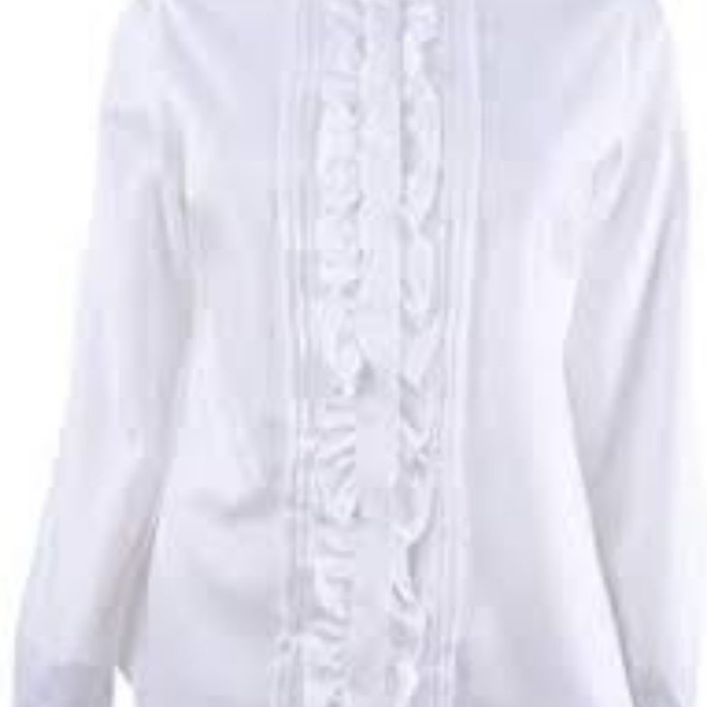 TOMMY HILFIGER White Womens Button Down Shirt